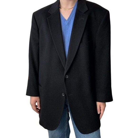 Jos A Bank Unisex Dark Gray 100% Cashmere 2 button Sport Coat Blazer 48R - Picture 6 of 11